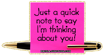Glitter Notes Thinking About You picture