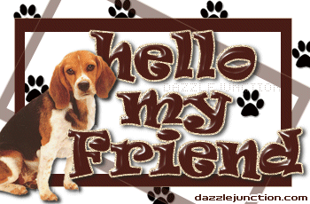 Beagle Hello Friend quote