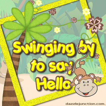 Monkey Swinging Hello