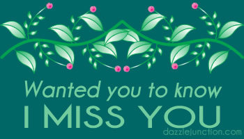 Floral Miss You quote