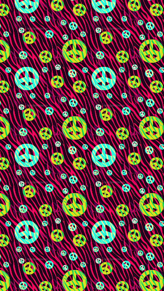 Peace Dots iPhone Wallpaper