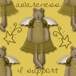 Bear Gold Ribbon