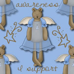 Bear Light Blue Ribbon