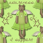 Bear Lime Green Ribbon