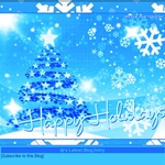 Happy Holidays Blue