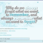 We Always Forget
