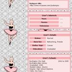 Pink Grey Ballerina