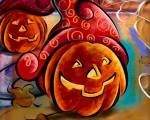 Two Happy Pumpkins