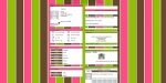 Pink Green Brown Stripe